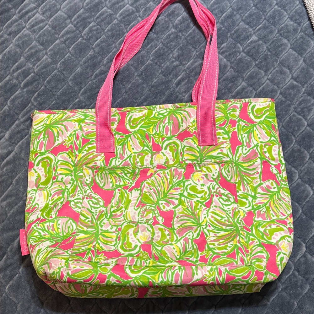 Lily Pulitzer lined tote XL